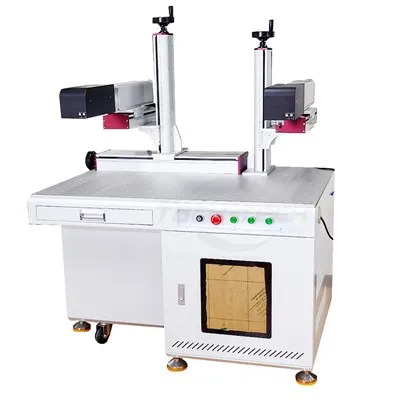 Dubbel huvud 3D laser märkning maskin